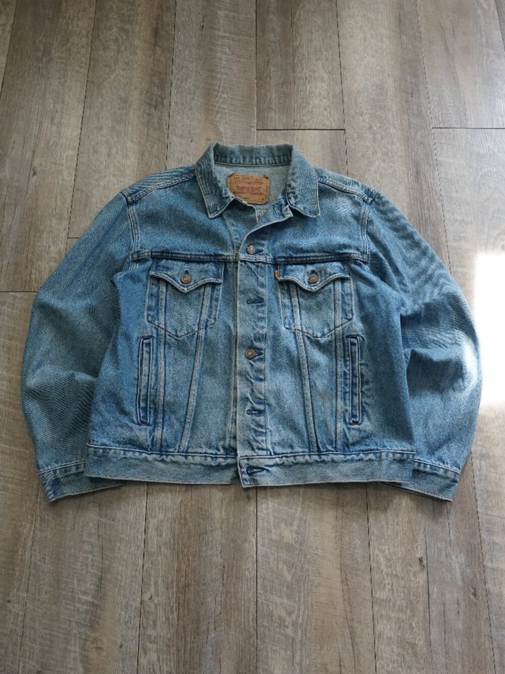 Vintage Levis Type 3 Orange Tab Denim Jacket